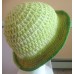 Hamdmade crochet women's multi green color cotton sun hat with brim.  eb-24359569